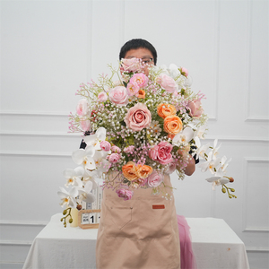 Boule de fleurs artificielle onirique pour toile de fond de mariage, décoration de table de fête de jardin, centre de table, station de desserts - Product Image 1