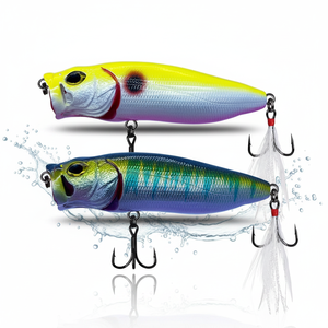Señuelo de <span class=keywords><strong>Pesca</strong></span> POPMAX de 80 mm y 15 g, Señuelo de Superficie Tipo Popper para <span class=keywords><strong>Pesca</strong></span> de Bagre, Señuelo Artificial Duro de ABS para <span class=keywords><strong>Pesca</strong></span> en Agua Salada y Dulce, HCP01 - Product Image 1