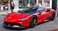 Spoiler Depan Serat Karbon Kering Berkualitas Tinggi untuk Ferrari SF90 R Style, Splitter Bumper, Canards, Side Skirt, Diffuser Belakang, Wing