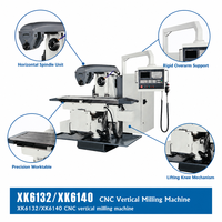 Machine de fraisage CNC horizontale à 3 axes de type genouillère XK6132 XK6140, robuste, avec guides rigides, pour le traitement du métal et du fonte.