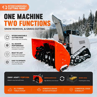 Machine multifonctionnelle sur chenilles avec moteur hybride essence 15HP certifié EPA, et souffleuse à neige télécommandée