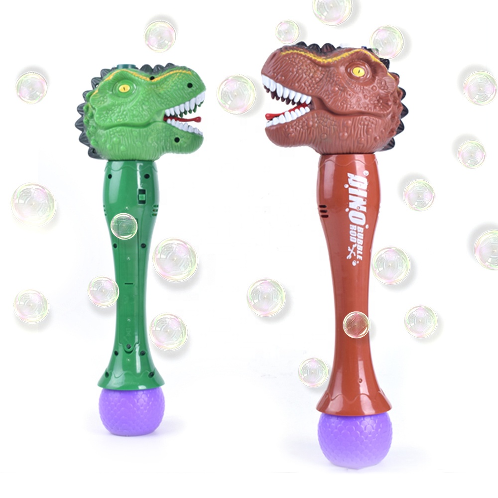 Детская летняя уличная электрическая палочка с пузырьками новейшего дизайна, игрушки, набор палочек с пузырьками динозавров