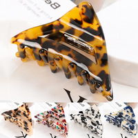 Pince à cheveux tendance en acétate motif marbre, minimaliste, grande pince à griffes de 9,5 cm, élégante pour queue de cheval, pour le coiffage quotidien