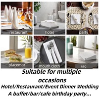 Serviettes en papier jetables Airlaid à impression de stries, sensation de lin pour le restaurant et le dîner de mariage