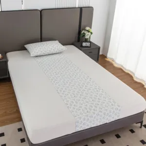 Tapis de mise à la terre en coton biologique avec fibre d'argent, <span class=keywords><strong>demi</strong></span>-drap plat, compatible avec le cordon statique, style uni - Product Image 6