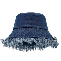 Vente en gros de chapeau de pêcheur vintage personnalisé blanc lavé bord brut en détresse casquette de pêcheur en plein air streetwear chapeaux de papa de pêche