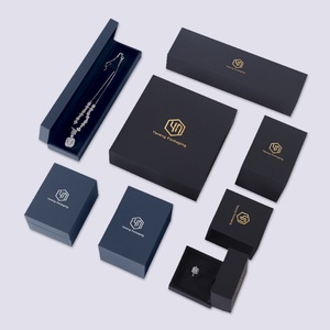 Premium High-End Jewelry <b>Box</b> Matte <b>Black</b> Drawer&Flip Style Multi-Function Detachable Lining for Ring Necklace Custom Logo - Product Image 4