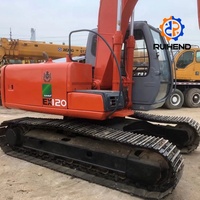 Excavator Bekas Hitachi EX120 Kondisi Bagus Jam Kerja Rendah 12 Ton Mesin Penggali Hidrolik Pabrik