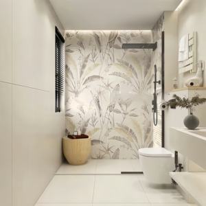 Carrelage Céramique Vitrifié Blanc Lait Antidérapant Effet Marbre Résistant aux Acides Glacé Métallique Moderne <span class=keywords><strong>pour</strong></span> Mur de Toilettes <span class=keywords><strong>Papier</strong></span> <span class=keywords><strong>Peint</strong></span> Feuille de Bananier Garantie 5 Ans - Product Image 5