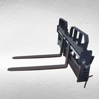 Fourche à palettes pour mini-chargeuse compacte, accessoire de machinerie de construction à prix d'usine, distance réglable