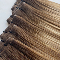 Produk Rambut Qingdao Haiyi, Ekstensi Rambut Laris Manis, Warna Rambut Asli, Genius Weft # Harga Pabrik Tientsin