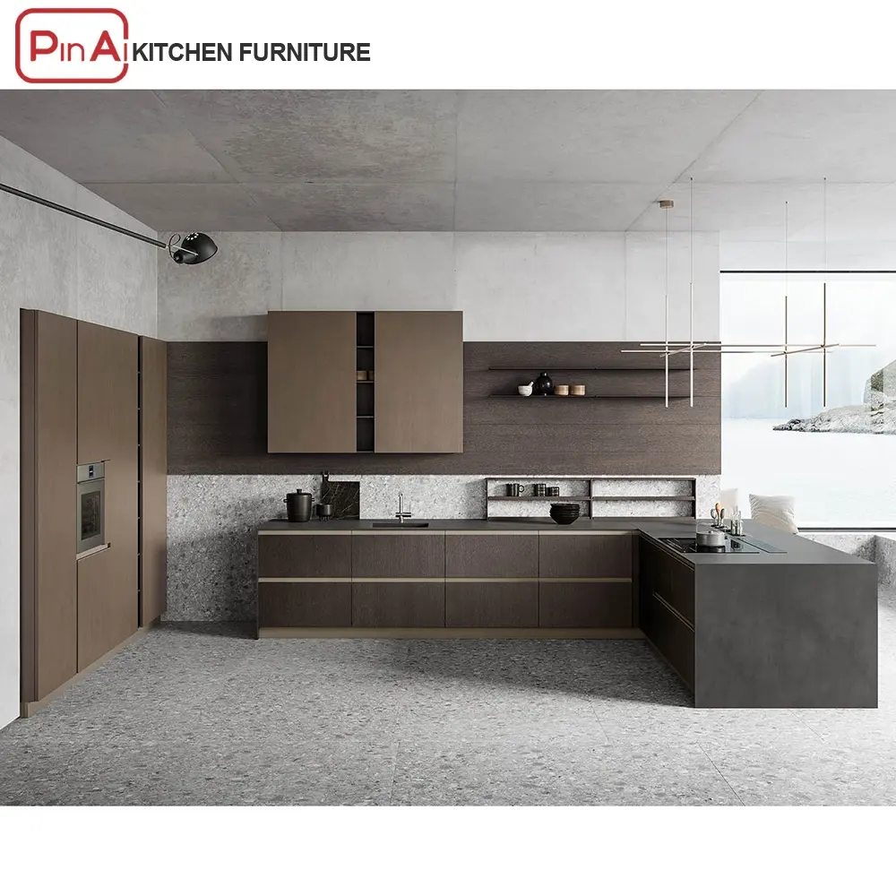 PINAI wholesale wooden modern design kitchen cabinet