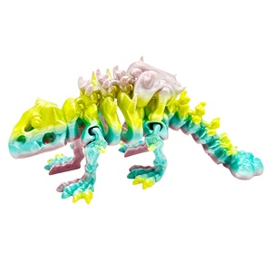 Squelette d'Ankylosaurus imprimé en 3D, articulé, avec charnière de queue, jouet sensoriel STEM, cadeau anti-stress de bureau, 7-12 ans+, fabriqué en Chine, transfrontalier - Product Image 2