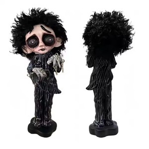 Statue gothique d'Halloween Ornements de bureau Spooky <span class=keywords><strong>Scissorhands</strong></span> Doll Figure Halloween Decor Holiday Hocus Party Decoration Gifts - Product Image 6