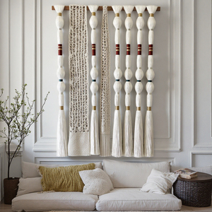 เชือกคอตตอนงานสานมือตกแต่งศิลปะแขวนตกแต่งผนังบ้านห้องนั่งเล่น - Product Image 1