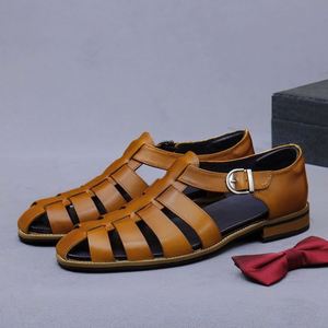 Sandalias Gladiador de Cuero para Hombre, de Alta Calidad, Personalizadas, Casuales, para Senderismo y Aire Libre, Transpirables, Planas, para Verano - Product Image 2