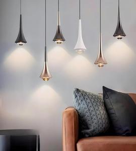 Lampada a Sospensione Moderna in Alluminio e Vetro 7W, Illuminazione Decorativa Nordica per Cucina, Isola, Ristorante e Sala <span class=keywords><strong>da</strong></span> Pranzo - Product Image 2