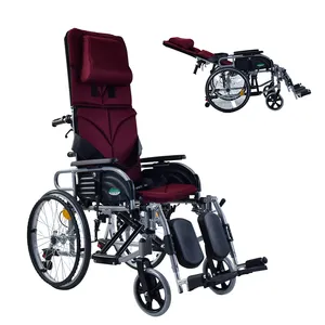 High Back Manual Wheelchair Manufacturers With Removable Oval Mesh Seat Back