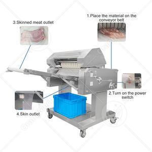 Máquina de corte de rebanadas de carne fina de salmón comercial ORME máquina cortadora automática de pechuga de pollo fresco de carne - Product Image 3