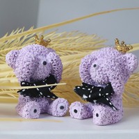 Vente en gros, désodorisant pour voiture, odeur d'ours en peluche mignon en céramique, diffuseur d'huiles essentielles, de parfum de maison en porcelaine