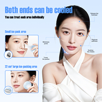 Herramientas para el Cuidado de la Piel, Palitos Criogénicos Blancos, Rodillo de Hielo de Acero Inoxidable para Lifting Facial, Gua Sha en Forma de Corazón, Esferas de Hielo para la Cara