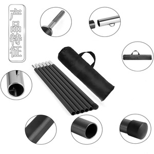 Aluminum Alloy <b>Tent</b> Pole 1.6x240cm For Camping <b>Canopy</b> Support With Carry Bag - Product Image 4