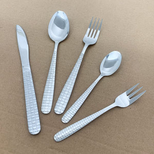 Bán buôn thép không gỉ <span class=keywords><strong>Flatware</strong></span> Set Ice Cube khay xử lý Bạc dao dĩa thìa cho hộ gia đình đám cưới sử dụng thân thiện với môi - Product Image 1
