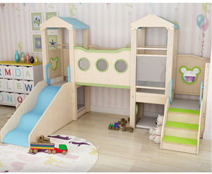 Moetry Aire de jeux en bois pour enfants en bas âge, avec toboggan, pour la salle de classe, la lecture, la crèche - Product Image 6