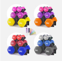 Ensemble d'haltères en acier antidérapant Yunfa YF-002, revêtement vinyle, léger, durable, logo personnalisé, 5 kg, ISO9001, musculation