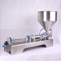 Machine pneumatique semi-automatique à tête unique de 5 à 500 ml pour le remplissage de liquides (miel, lait, boissons, crèmes, eau pure) en bouteilles, sachets et flacons