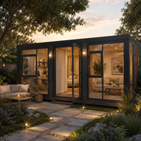 Mini-maison préfabriquée 1 chambre, structure en acier modulaire pour bureau de jardin, cabane de vacances, isolée, aménagement personnalisé