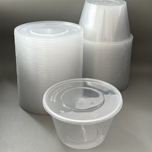 Manufacturer Free Sample Disposable Transparent Plastic Bowl Clear Plastic Takeaway Food Container Fast Food Box with Lid