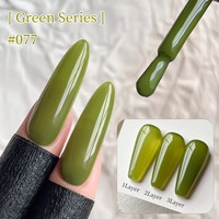 Vernis Gel UV Série Celadon Vert Jade Translucide Effet Gelée Transparente Soak Off LED pour Salon de Manucure