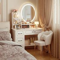Console de maquillage en MDF avec 3 tiroirs et design shaker pour femmes et filles