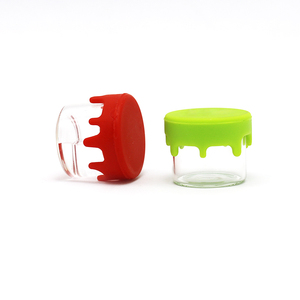 Petit pot en silicone de 5 ml pour cire, récipient en <span class=keywords><strong>verre</strong></span> <span class=keywords><strong>micro</strong></span>-ondable pour concentrés avec couvercle pour le stockage alimentaire - Product Image 2