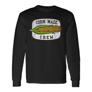 Camiseta de manga larga con estampado de Corn Maze Crew Corn Cob Artwork - Product Image 1