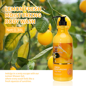 Nary Hot Selling Body Wash Combo Gentle Cleansing Exfoliating Organic Herbal Avocado Lemon Pomegranate Natural Foaming Body Wash - Product Image 4