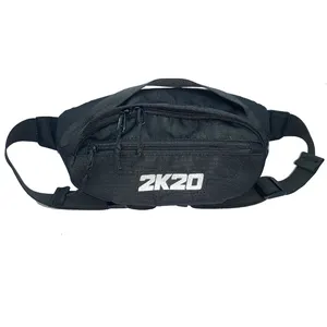 Hot sale reflective logo jogging work pouch waterproof nylon or canvas waist bag