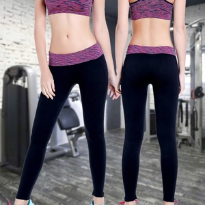 Venta al por mayor de compresión de gran tamaño Delgado Stretch Fitness Medias <span class=keywords><strong>Correr</strong></span> Deportes Pantalones de cintura alta sin costuras Leggings de yoga <span class=keywords><strong>para</strong></span> las mujeres - Product Image 4