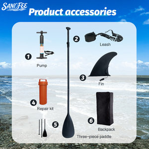 SANOFEE ซีรีส์มินิมอลลิสต์ บอร์ดพายแบบเป่าลมขนาด 10'6" บอร์ด <span class=keywords><strong>SUP</strong></span> น้ำหนักเบา ดีไซน์สวยงาม สำหรับโยคะ ฟิตเนส และการเดินทางเพื่อการพักผ่อน - Product Image 6