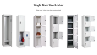 Casier de rangement métallique personnalisé à 2 niveaux pour étudiants, armoire en fer pour vestiaire, casiers scolaires