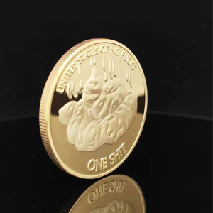 Creatività personalizzata una moneta cane di merda porta fortuna animale placcato oro moneta commemorativa - Product Image 3