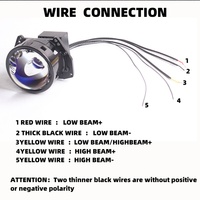 Sanvi F55 Nouveau projecteur de voiture 80W haute puissance 12V à montage universel, lampe à lentille de 3 pouces, systèmes d'éclairage LED pour phares, mise à niveau