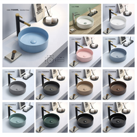 Cupc coloré mat ne se décolore jamais design Céramique Design élégant Hotel Comptoir Lavabo Couleur mate Bassin d'art