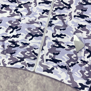 Sudaderas con capucha gruesas de algodón unisex de alta calidad con cremallera, estilo oversize y hombros caídos, camuflaje, para venta al por mayor - Product Image 4