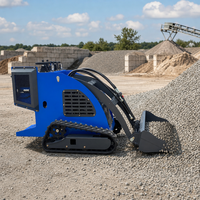 Livraison Gratuite Chine – Chargeuse Compacte sur Chenilles 550 kg CE/EPA, Équipée de Godets, Trancheuses et Lame Rotative