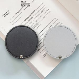 Portable Round <b>Makeup</b> With Rotating Feature Pu Leather Compact <b>Mirror</b> for Advertising & Promotion Fashion Beauty Gift - Product Image 4