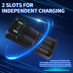 デュアルスロットUSB-C急速充電LEDディスプレイバッテリー充電器<span class=keywords><strong>1.2V</strong></span>カメラ用電源DCポートテーブル4バッテリー充電器US AA - Product Image 3