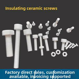 สกรูหัวหกเหลี่<span class=keywords><strong>ย</strong></span>มอะลูมินา-เซอร์โคเนี<span class=keywords><strong>ย</strong></span> ป้องกันไฟฟ้าสถิต<span class=keywords><strong>ย</strong></span>์ ทนความร้อนสูง พร้อมน็อตและโบลต์ ขนาด M3-M8 ปรับแต่งได้ - Product Image 3