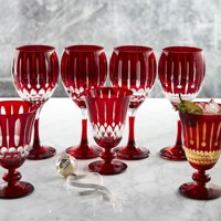Verres à vin de luxe style vintage, gravés à la main, verres à vin de couleur rouge personnalisés, gravés de bijoux, gobelets à eau